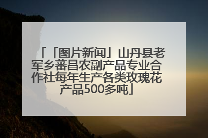 「图片新闻」山丹县老军乡蕃昌农副产品专业合作社每年生产各类玫瑰花产品500多吨