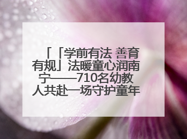 「学前有法 善育有规」法暖童心润南宁——710名幼教人共赴一场守护童年的法治之约
