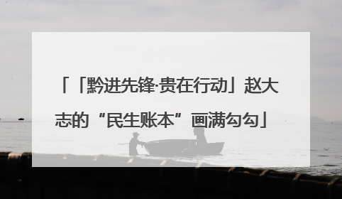 「黔进先锋·贵在行动」赵大志的“民生账本”画满勾勾