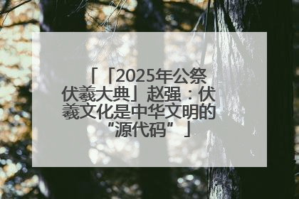 「2025年公祭伏羲大典」赵强：伏羲文化是中华文明的“源代码”