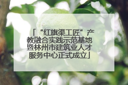 “红旗渠工匠”产教融合实践示范基地暨林州市建筑业人才服务中心正式成立