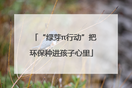 “绿芽π行动”把环保种进孩子心里