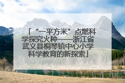 “一平方米”点燃科学探究火种——浙江省武义县桐琴镇中心小学科学教育的新探索