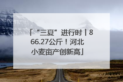 “三夏”进行时丨866.27公斤！河北小麦亩产创新高