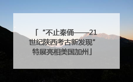 “不止秦俑——21世纪陕西考古新发现”特展亮相美国加州