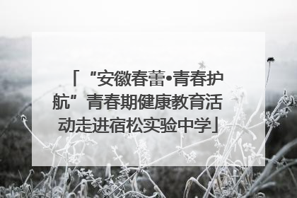 “安徽春蕾•青春护航”青春期健康教育活动走进宿松实验中学