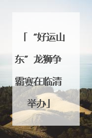 “好运山东”龙狮争霸赛在临清举办