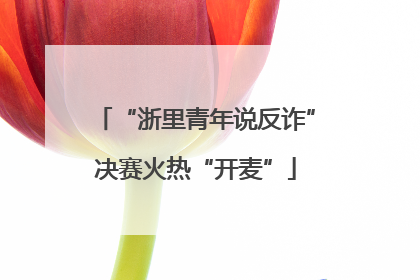 “浙里青年说反诈”决赛火热“开麦”
