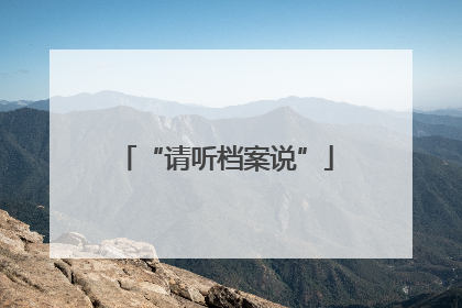 “请听档案说”