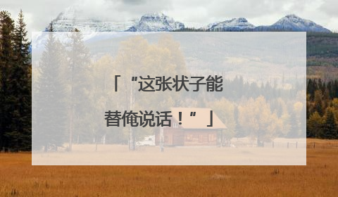 “这张状子能替俺说话！”