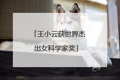 王小云获世界杰出女科学家奖