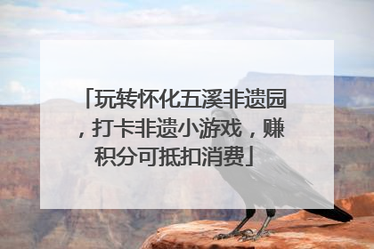 玩转怀化五溪非遗园，打卡非遗小游戏，赚积分可抵扣消费