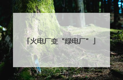 火电厂变“绿电厂”