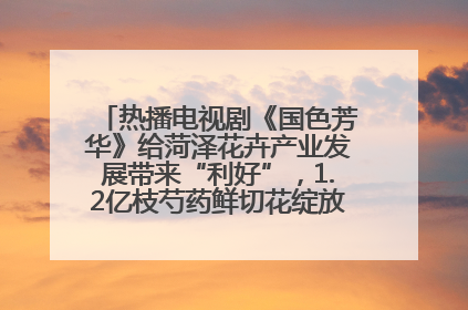 热播电视剧《国色芳华》给菏泽花卉产业发展带来“利好”，1.2亿枝芍药鲜切花绽放“国色芳华”