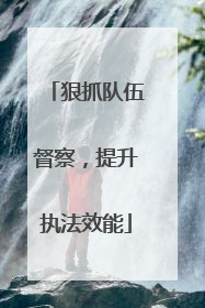 狠抓队伍督察，提升执法效能