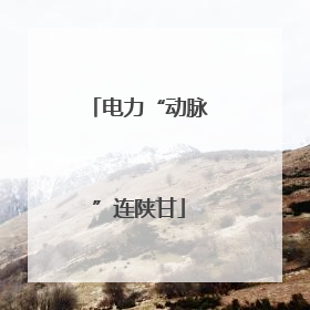 电力“动脉”连陕甘