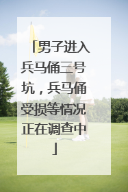 男子进入兵马俑三号坑，兵马俑受损等情况正在调查中