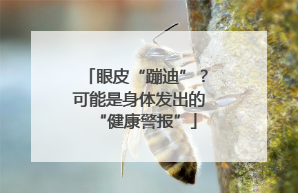 眼皮“蹦迪”？可能是身体发出的“健康警报”