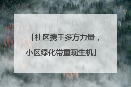 社区携手多方力量，小区绿化带重现生机
