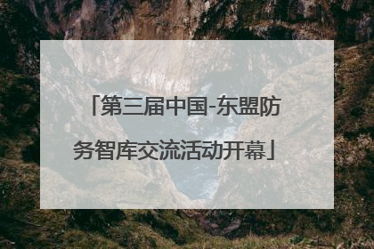 第三届中国-东盟防务智库交流活动开幕