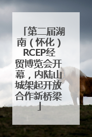 第二届湖南（怀化）RCEP经贸博览会开幕，内陆山城架起开放合作新桥梁