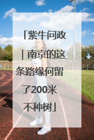 紫牛问政｜南京的这条路缘何留了200米不种树