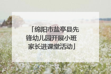 绵阳市盐亭县先锋幼儿园开展小班家长进课堂活动