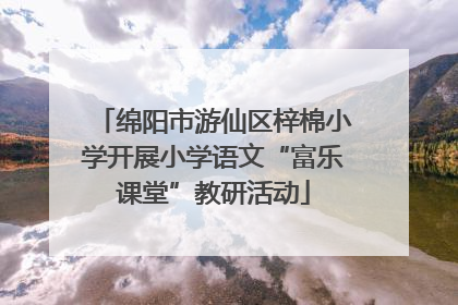 绵阳市游仙区梓棉小学开展小学语文“富乐课堂”教研活动