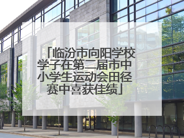 临汾市向阳学校学子在第二届市中小学生运动会田径赛中喜获佳绩