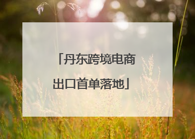 丹东跨境电商出口首单落地