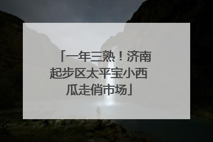 一年三熟！济南起步区太平宝小西瓜走俏市场