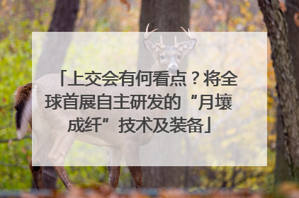 上交会有何看点？将全球首展自主研发的“月壤成纤”技术及装备