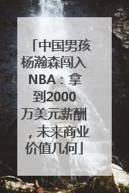 中国男孩杨瀚森闯入NBA：拿到2000万美元薪酬，未来商业价值几何