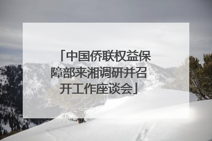 中国侨联权益保障部来湘调研并召开工作座谈会