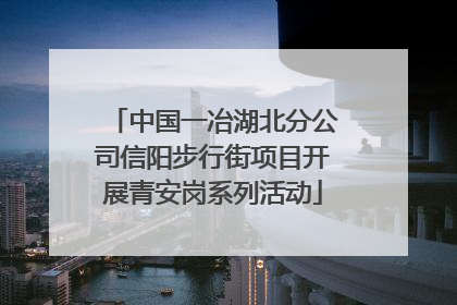 中国一冶湖北分公司信阳步行街项目开展青安岗系列活动