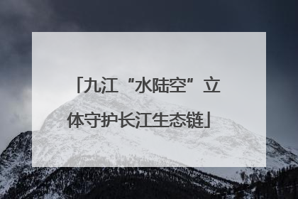 九江“水陆空”立体守护长江生态链