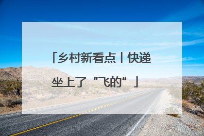 乡村新看点丨快递坐上了“飞的”