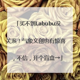 买不到Labubu没关系！气象文创也有惊喜，不信，开个盲盒→