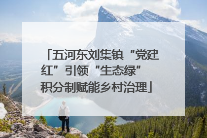 五河东刘集镇“党建红”引领“生态绿” 积分制赋能乡村治理
