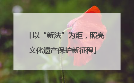 以“新法”为炬，照亮文化遗产保护新征程