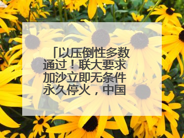 以压倒性多数通过！联大要求加沙立即无条件永久停火，中国投下赞成票