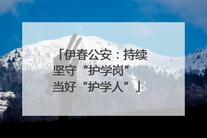 伊春公安：持续坚守“护学岗” 当好“护学人”
