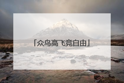 众鸟高飞竞自由