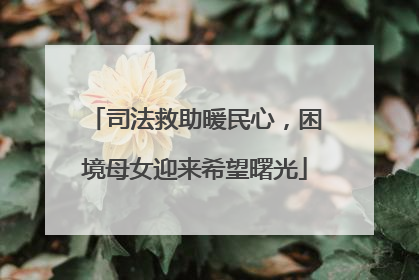 司法救助暖民心，困境母女迎来希望曙光
