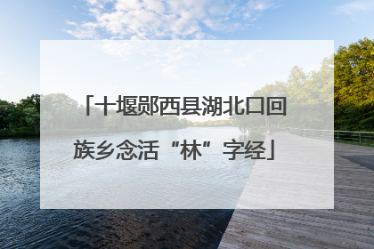 十堰郧西县湖北口回族乡念活“林”字经