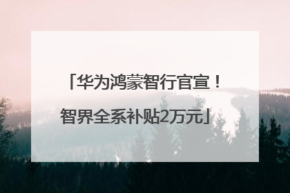 华为鸿蒙智行官宣！智界全系补贴2万元
