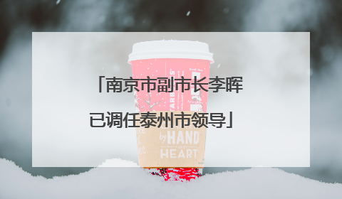 南京市副市长李晖已调任泰州市领导