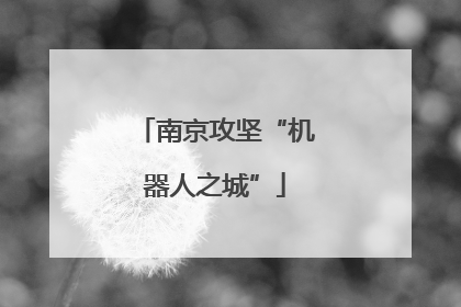 南京攻坚“机器人之城”
