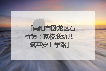 南阳市卧龙区石桥镇：家校联动共筑平安上学路