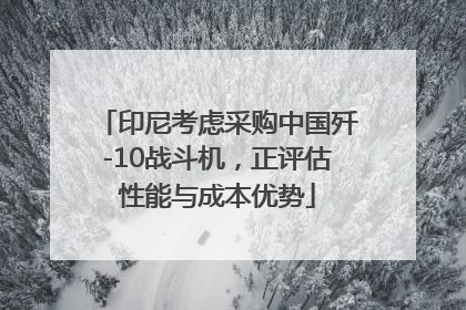 印尼考虑采购中国歼-10战斗机，正评估性能与成本优势